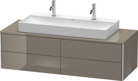 Console vanity unit wall-mounted, XS4915M8989 Flannel Grey High Gloss, Lacquer