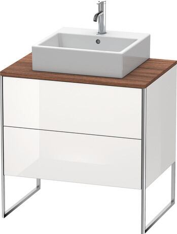 Mueble bajo lavabo al suelo con encimera, XS492008585 Blanco Brillante, Lacado