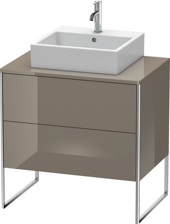 Mueble bajo lavabo al suelo con encimera, XS492008989 Franela gris Brillante, Lacado