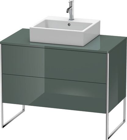 Mueble bajo lavabo al suelo con encimera, XS492103838 Gris (Dolomiti) Brillante, Lacado