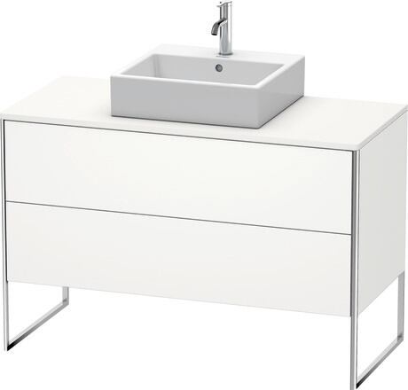 Console vanity unit floorstanding, XS492203636 White Satin Matt, Lacquer