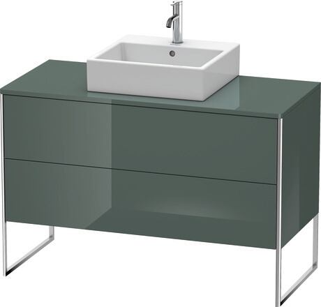 Mueble bajo lavabo al suelo con encimera, XS492203838 Gris (Dolomiti) Brillante, Lacado