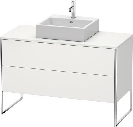 Console vanity unit floorstanding, XS492203939 Nordic white Satin Matt, Lacquer