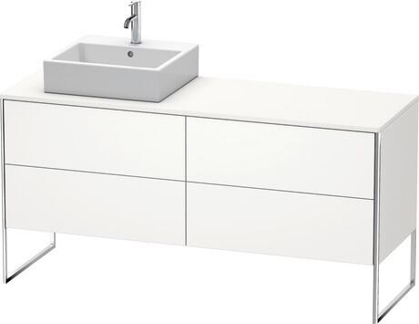 Console vanity unit floorstanding, XS4924L3636 White Satin Matt, Lacquer