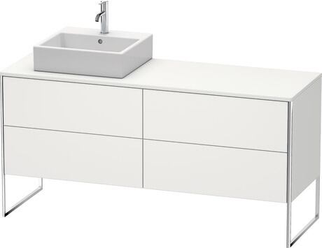 Console vanity unit floorstanding, XS4924L3939 Nordic white Satin Matt, Lacquer