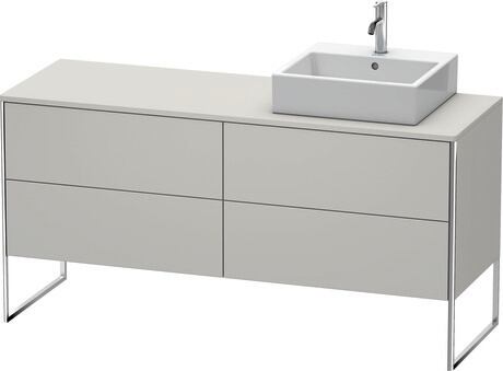 Console vanity unit floorstanding, XS4924R0707 Concrete grey Matt, Decor