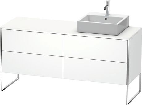 Meuble sous lavabo à poser pour plan de toilette, XS4924R1818 Blanc mat, Décor