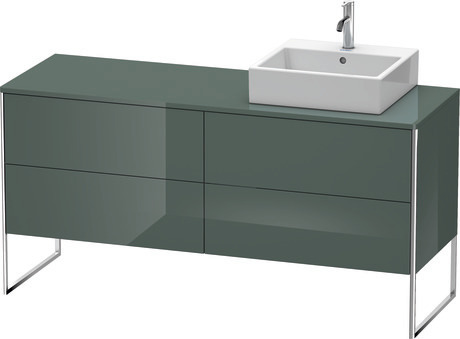 Console vanity unit floorstanding, XS4924R3838 Dolomite Gray High Gloss, Lacquer