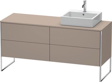 Meuble sous lavabo à poser pour plan de toilette, XS4924R4343 Basalte mat, Décor