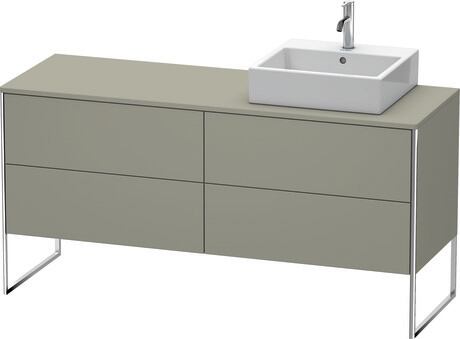 Console vanity unit floorstanding, XS4924R9292 Stone grey Satin Matt, Lacquer