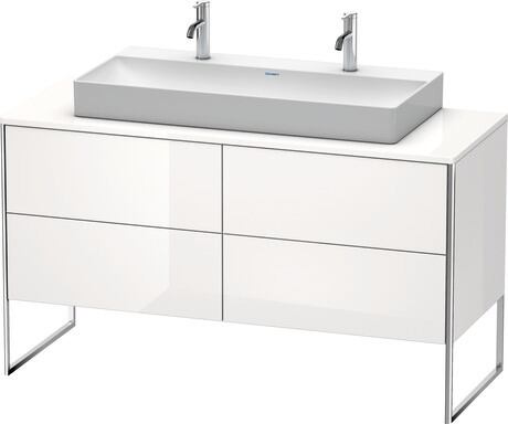 Vaskeskab til bordplade gulvstående, XS4925M2222 Hvid Højglans, Dekor