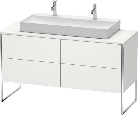 Console vanity unit floorstanding, XS4925M3939 Nordic white Satin Matt, Lacquer