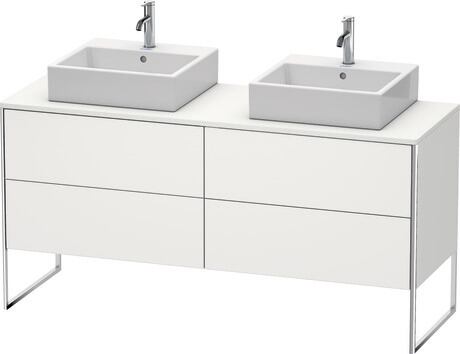 Console vanity unit floorstanding, XS4927B3939 Nordic white Satin Matt, Lacquer