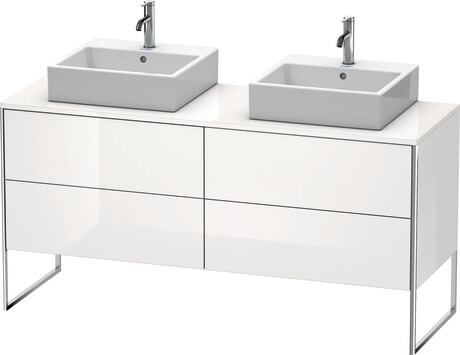 Console vanity unit floorstanding, XS4927B8585 White High Gloss, Lacquer