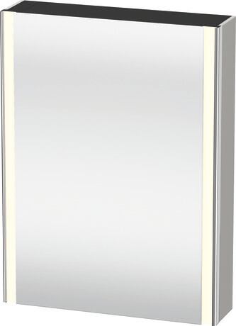 Mirror cabinet, XS7111L07070000 Concrete grey, Hinge position: Left, Body material: Highly compressed three-layer chipboard, Socket: Integrated, Number of sockets: 1, plug socket type: F