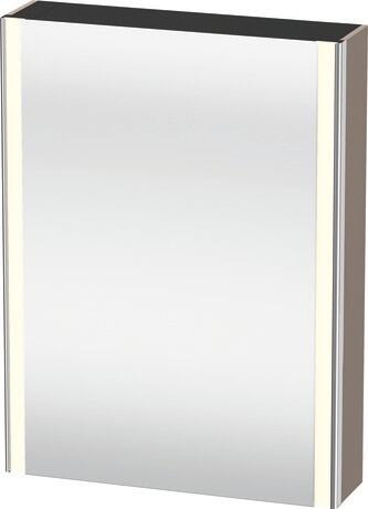 Mirror cabinet, XS7111L43430000 Basalte, Hinge position: Left, Body material: Highly compressed three-layer chipboard, Socket: Integrated, Number of sockets: 1, plug socket type: F