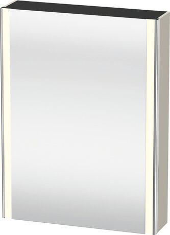 Mirror cabinet, XS7111L91910000 taupe, Hinge position: Left, Body material: Highly compressed three-layer chipboard, Socket: Integrated, Number of sockets: 1, plug socket type: F