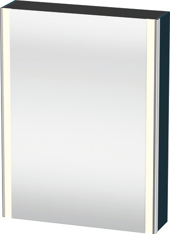 Mirror cabinet, XS7111L98980000 Night blue, Hinge position: Left, Body material: Highly compressed MDF panel, Socket: Integrated, Number of sockets: 1, plug socket type: F