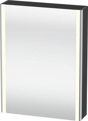 Mirror cabinet, XS7111R49490000 Graphite, Hinge position: Right, Body material: Highly compressed three-layer chipboard, Socket: Integrated, Number of sockets: 1, plug socket type: F