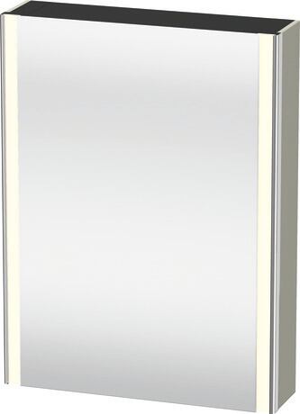 镜柜, XS7111R60608000 灰褐色, 铰链位置: 右, 柜身材质: 高密度 MDF 板, 插座: 一体式, 插座数量: 1, 电源插座类型: C