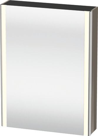 镜柜, XS7111R89898000 法兰绒灰色, 铰链位置: 右, 柜身材质: 高密度 MDF 板, 插座: 一体式, 插座数量: 1, 电源插座类型: C