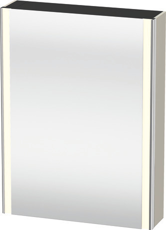Mirror cabinet, XS7111R91910000 taupe, Hinge position: Right, Body material: Highly compressed three-layer chipboard, Socket: Integrated, Number of sockets: 1, plug socket type: F