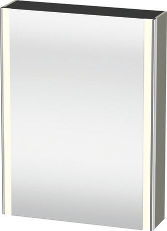 镜柜, XS7111R92928000 石灰色, 铰链位置: 右, 柜身材质: 高密度 MDF 板, 插座: 一体式, 插座数量: 1, 电源插座类型: C