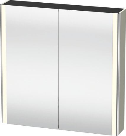 Zrcadlová skříňka, XS7112060600000 Taupe, Materiál korpusu: Deska MDF s vysokou hustotou, Elektrická zásuvka: Integrováno, Počet el. zásuvek: 1, Typ zástrčky: F