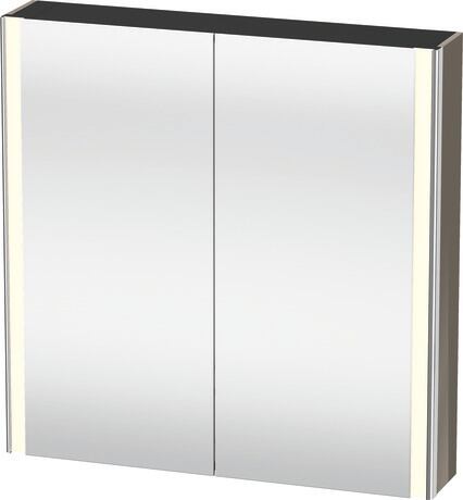 Zrcadlová skříňka, XS7112089890000 Flanel šedá, Materiál korpusu: Deska MDF s vysokou hustotou, Elektrická zásuvka: Integrováno, Počet el. zásuvek: 1, Typ zástrčky: F