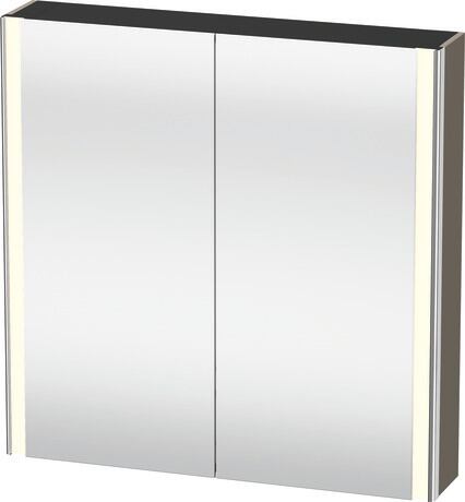 Zrcadlová skříňka, XS7112090900000 Flanel šedá, Materiál korpusu: Deska MDF s vysokou hustotou, Elektrická zásuvka: Integrováno, Počet el. zásuvek: 1, Typ zástrčky: F