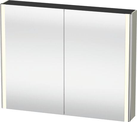 镜柜, XS7113060608000 灰褐色, 柜身材质: 高密度 MDF 板, 插座: 一体式, 插座数量: 1, 电源插座类型: C