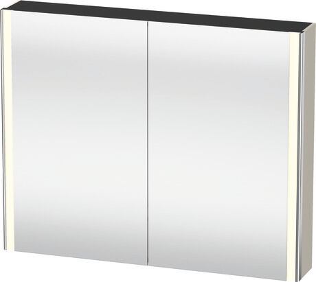 镜柜, XS7113091918000 灰褐色, 柜身材质: 高密度三层纤维板, 插座: 一体式, 插座数量: 1, 电源插座类型: C