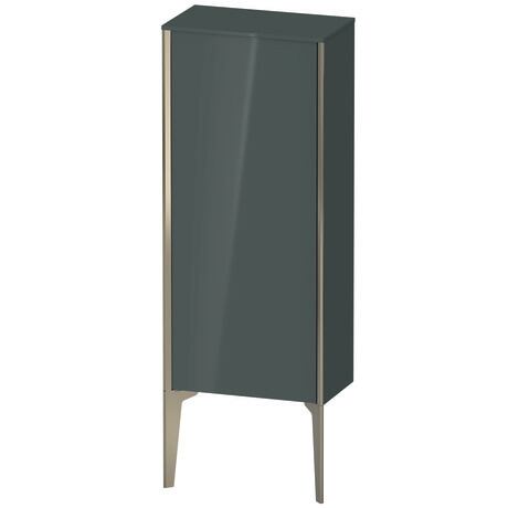 Semi-tall cabinet, XV1305LB138 Hinge position: Left, Dolomite Gray High Gloss, Lacquer, Profile colour: Champagne, Profile: Champagne