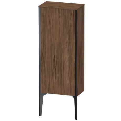 Semi-tall cabinet, XV1305LB221 Hinge position: Left, Walnut dark Matt, Decor, Profile colour: Black, Profile: Black