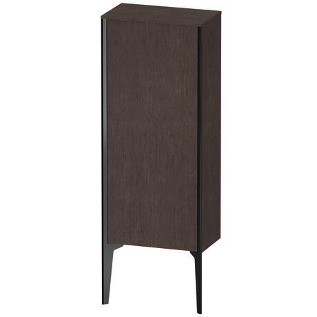 Semi-tall cabinet, XV1305LB272 Hinge position: Left, Brushed dark oak Matt, Real wood veneer, Profile colour: Black, Profile: Black
