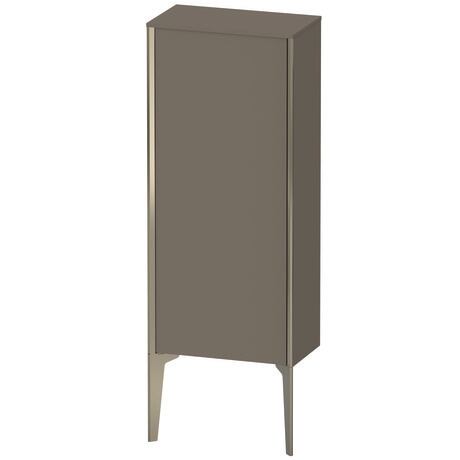 Semi-tall cabinet, XV1305RB190 Hinge position: Right, Flannel Grey Satin Matt, Lacquer, Profile colour: Champagne, Profile: Champagne