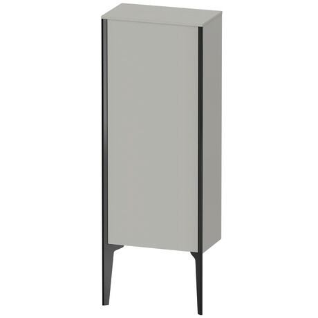 Semi-tall cabinet, XV1305RB207 Hinge position: Right, Concrete grey Matt, Decor, Profile colour: Black, Profile: Black