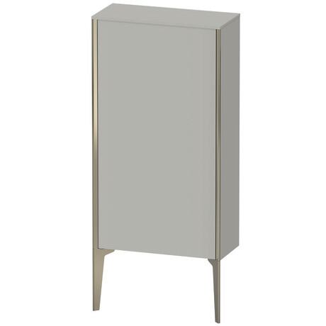 Semi-tall cabinet, XV1306LB107 Hinge position: Left, Concrete grey Matt, Decor, Profile colour: Champagne, Profile: Champagne