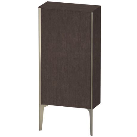 Semi-tall cabinet, XV1306LB172 Hinge position: Left, Brushed dark oak Matt, Real wood veneer, Profile colour: Champagne, Profile: Champagne