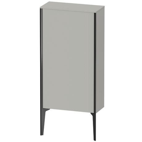 Semi-tall cabinet, XV1306LB207 Hinge position: Left, Concrete grey Matt, Decor, Profile colour: Black, Profile: Black