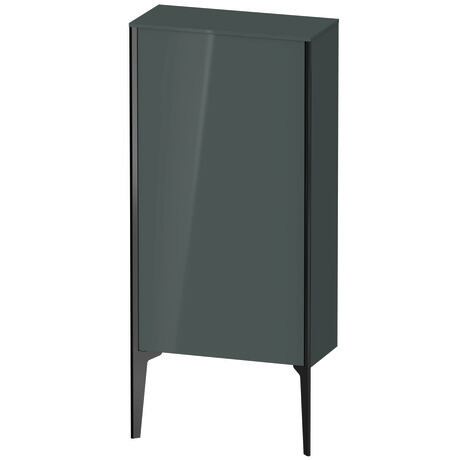 Semi-tall cabinet, XV1306LB238 Hinge position: Left, Dolomite Gray High Gloss, Lacquer, Profile colour: Black, Profile: Black