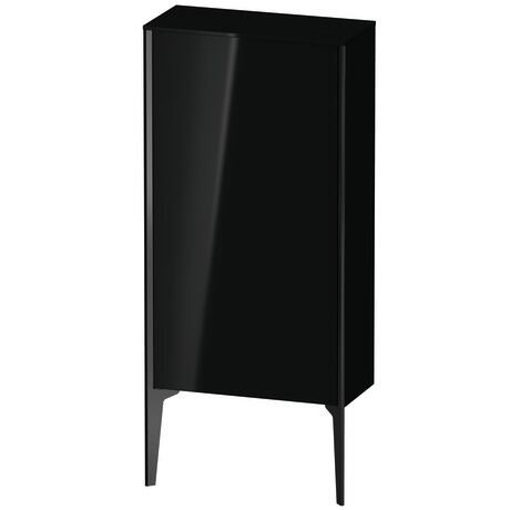 Semi-tall cabinet, XV1306LB240 Hinge position: Left, Black High Gloss, Lacquer, Profile colour: Black, Profile: Black