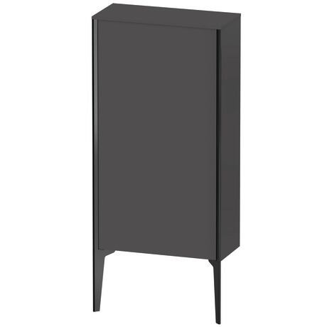 Semi-tall cabinet, XV1306LB249 Hinge position: Left, Graphite Matt, Decor, Profile colour: Black, Profile: Black