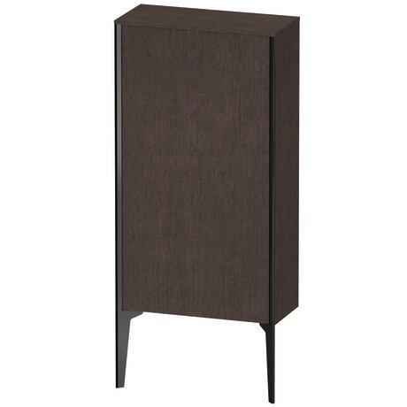 Semi-tall cabinet, XV1306LB272 Hinge position: Left, Brushed dark oak Matt, Real wood veneer, Profile colour: Black, Profile: Black