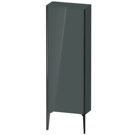 Semi-tall cabinet, XV1316LB238 Hinge position: Left, Dolomite Gray High Gloss, Lacquer, Profile colour: Black, Profile: Black