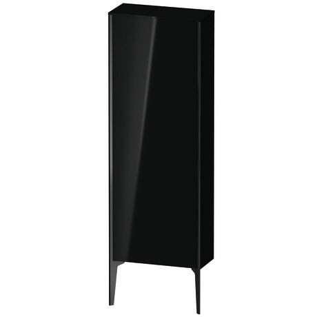 Semi-tall cabinet, XV1316LB240 Hinge position: Left, Black High Gloss, Lacquer, Profile colour: Black, Profile: Black