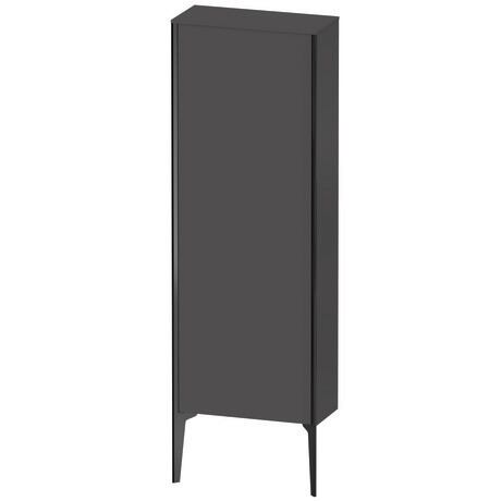 Semi-tall cabinet, XV1316LB249 Hinge position: Left, Graphite Matt, Decor, Profile colour: Black, Profile: Black