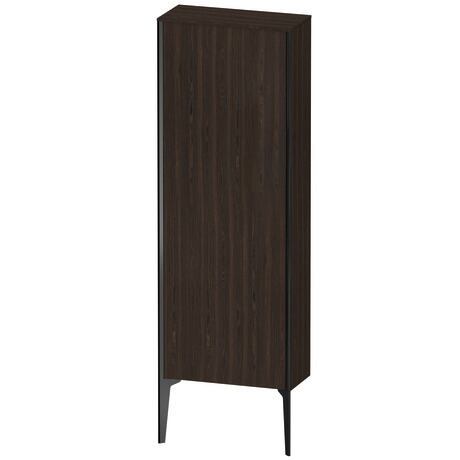 Semi-tall cabinet, XV1316LB269 Hinge position: Left, Brushed walnut Matt, Real wood veneer, Profile colour: Black, Profile: Black