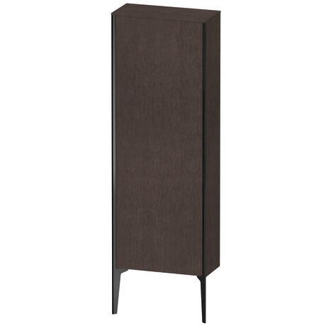 Semi-tall cabinet, XV1316LB272 Hinge position: Left, Brushed dark oak Matt, Real wood veneer, Profile colour: Black, Profile: Black