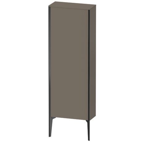 Semi-tall cabinet, XV1316LB290 Hinge position: Left, Flannel Grey Satin Matt, Lacquer, Profile colour: Black, Profile: Black